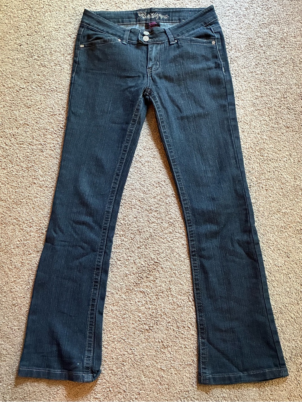 Y2K Bubblegum Dark Blue Flare Jeans